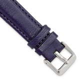 Image of 18mm Navy Glove Leather Silver-tone Buckle Watch Band