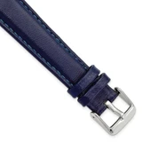 Image of 19mm Navy Glove Leather Silver-tone Buckle Watch Band