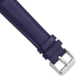 Image of 20mm Navy Glove Leather Silver-tone Buckle Watch Band