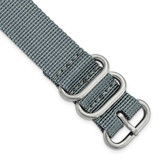 Image of 20mm 1-Piece Grey Ballistic Nylon Steel Buckle Watch Band
