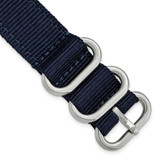 Image of 18mm Two-Piece Navy Ballistic Nylon Steel Buckle Watch Band