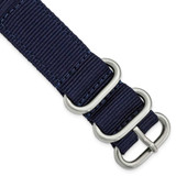 Image of 20mm Two-Piece Navy Ballistic Nylon Steel Buckle Watch Band