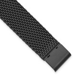 Image of 22mm PVD Black Stainless Mesh w/Deployment Clasp Watch Strap