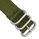 Image of 22mm Two-Piece Olive Ballistic Nylon Steel Buckle Watch Band
