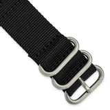 Image of 24mm Two-Piece Black Ballistic Nylon Steel Buckle Watch Band