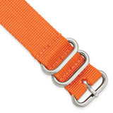 Image of 20mm 1-Piece Orange Ballistic Nylon Stainless Steel Watch Band