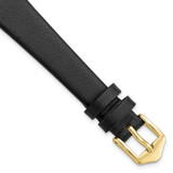 Image of Gilden 14mm Black Classic Calfskin Gold-tone Buckle Watch Band