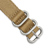 Image of 18mm Two-Piece Khaki Brown Ballistic Nylon Steel Buckle Watch Band