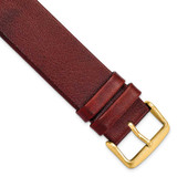 Image of 22mm Havana Italian Calfskin Square End Gold-tone Buckle Watch Band
