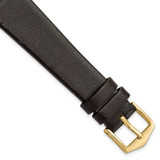 Image of Gilden 18mm Dark Brown Classic Calfskin Gold-tone Buckle Watch Band