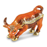 Image of Bejeweled DOZER Bull Trinket Box