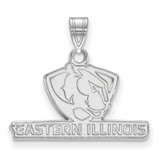 Image of 10K White Gold Eastern Illinois University Small Pendant by LogoArt