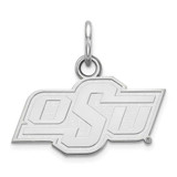 Image of 10K White Gold Oklahoma State University X-Small Pendant by LogoArt (1W001OKS)