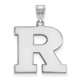 Image of 10K White Gold Rutgers Large Pendant by LogoArt