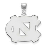 Image of 10K White Gold University of North Carolina Large Pendant by LogoArt (1W004UNC)