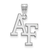 Image of 10K White Gold United States Air Force Academy Large Pendant by LogoArt 1W004USA
