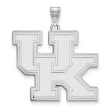 Image of 10K White Gold University of Kentucky XL Pendant by LogoArt (1W005UK)