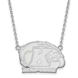 Image of 18" 10K White Gold Kent State University Large Pendant w/ Necklace by LogoArt