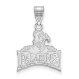 Image of 10K White Gold Furman University Medium Pendant by LogoArt (1W017FUU)
