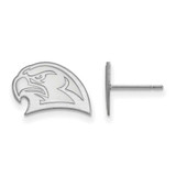 Image of 10K White Gold Miami University X-Small Post Earrings by LogoArt (1W026MU)