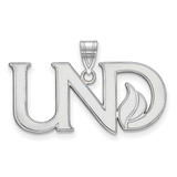 Image of 10K White Gold University of North Dakota Large Pendant by LogoArt (1W027UNOD)