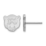 Image of 10K White Gold Baylor University X-Small Post Earrings by LogoArt (1W028BU)