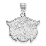 Image of 10K White Gold Villanova University Medium Pendant by LogoArt (1W033VIL)
