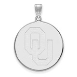Image of 10K White Gold Oklahoma XL Disc Pendant by LogoArt