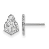Image of 10K White Gold Purdue X-Small Post Earrings by LogoArt (1W043PU)