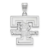 Image of 10K White Gold University of Tennessee Large Pendant by LogoArt (1W046UTN)