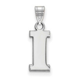 Image of 10K White Gold University of Iowa Small Pendant by LogoArt (1W064UIA)