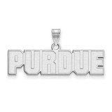 Image of 10K White Gold Purdue Small Pendant by LogoArt (1W067PU)