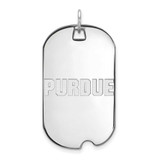 Image of 10K White Gold Purdue Large Dog Tag by LogoArt (1W073PU)