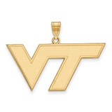 Image of 10K Yellow Gold Virginia Tech Large Pendant by LogoArt (1Y004VTE)