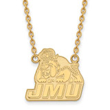 Image of 18" 10K Yellow Gold James Madison University Large Pendant w/ Necklace by LogoArt