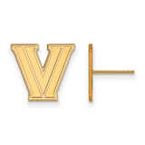 Image of 10K Yellow Gold Villanova University Small Post Earrings by LogoArt (1Y007VIL)