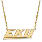 Image of 18" 10K Yellow Gold Eastern Kentucky University Large Pendant w/ Necklace by LogoArt