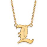 Image of 18" 10K Yellow Gold University of Louisville Lg Pendant Necklace LogoArt 1Y012UL-18