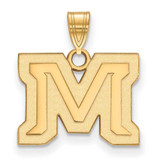 Image of 10K Yellow Gold Montana State University Small Pendant by LogoArt (1Y016MTU)