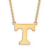 Image of 18" 10K Yellow Gold University of Tennessee Lg Pendant Necklace LogoArt 1Y016UTN-18