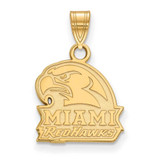 Image of 10K Yellow Gold Miami University Small Pendant by LogoArt (1Y020MU)