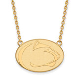 Image of 18" 10K Yellow Gold Penn State University Large Pendant w/ Necklace by LogoArt