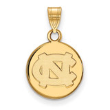 Image of 10K Yellow Gold University of North Carolina Small Disc Pendant by LogoArt
