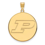 Image of 10K Yellow Gold Purdue XL Disc Pendant by LogoArt (1Y035PU)