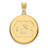 Image of 10K Yellow Gold University of North Carolina Large Disc Pendant by LogoArt