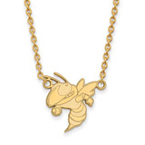 Image of 18" 10K Yellow Gold Georgia Institute of Technology Pendant LogoArt Necklace 1Y050