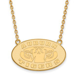Image of 18" 10K Yellow Gold Auburn University Large Pendant w/ Necklace LogoArt (1Y055AU-18)