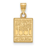 Image of 10K Yellow Gold University of Mississippi Small Pendant by LogoArt (1Y061UMS)