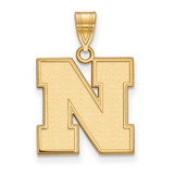 Image of 10K Yellow Gold University of Nebraska Medium Pendant by LogoArt (1Y067UNE)