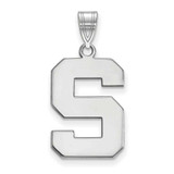 Image of 14K White Gold Michigan State University Large Pendant by LogoArt (4W004MIS)